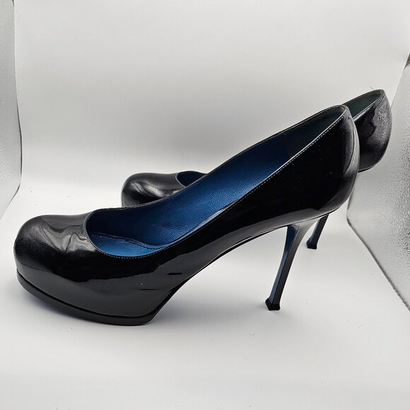 Yves Saint Laurent “Tribtoo 80” Patent Leather Pumps – Size 11 - Picture 5 of 11